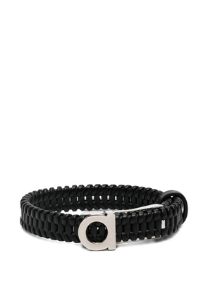 Ferragamo Gancini braided leather bracelet - Black