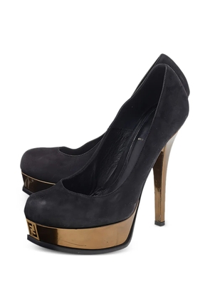 Fendi Pre-Owned Fendista platform pumps - Black