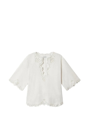 ISABEL MARANT Shana broderie-anglaise scalloped blouse - White