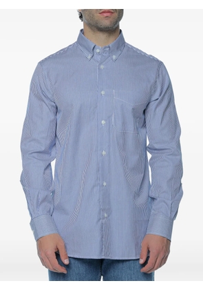Emporio Armani vertical-stripe button-down shirt - Blue