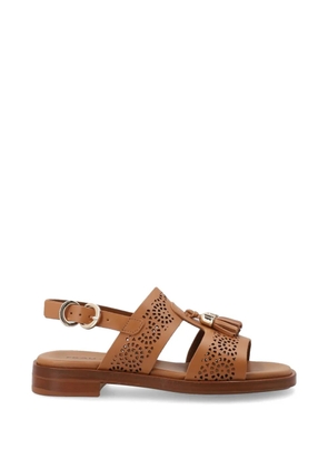 FRAU tassel-detail perforated sandals - Brown