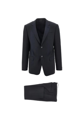 Emporio Armani single-breasted notched-lapel suit - Black