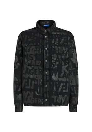 Karl Lagerfeld Jeans all-over logo-print shirt - Black