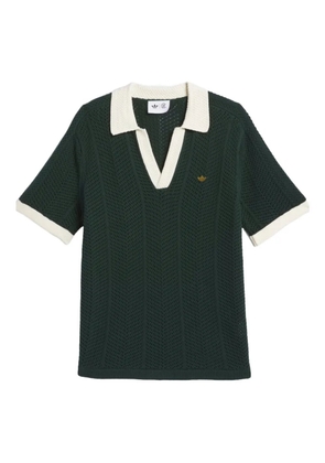 adidas x CLOT v-neck short-sleeves polo shirt - Green
