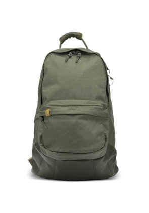 visvim leather-panelled zip-around backpack - Green