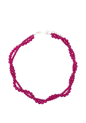 Completedworks chalcedony-bead necklace - Silver