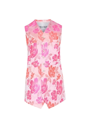 Comme Des Garçons Comme Des Garçons floral-print vest - Pink