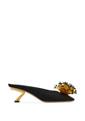 Ferragamo bead-embellished mules - Black