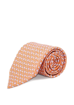 Ferragamo Gancini-pattern tie - Orange