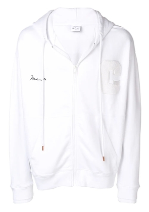 COUNTY OF MILAN x Muhammad Ali zip front hoodie - White