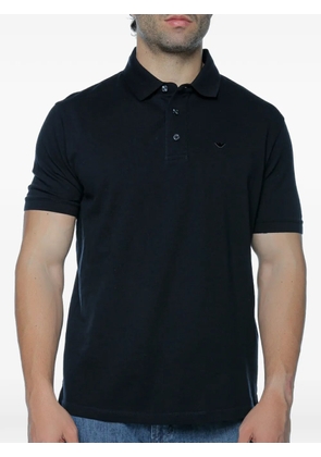 Emporio Armani logo-plaque short-sleeve polo shirt - Blue