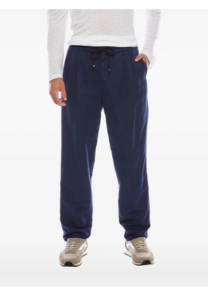 Brunello Cucinelli drawstring linen trousers - Blue