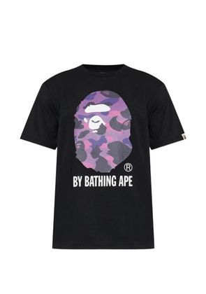 A BATHING APE® camo-print logo-print T-shirt - Black