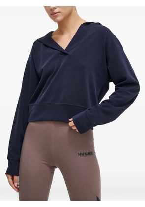 Casall v-neck hoodie - Blue