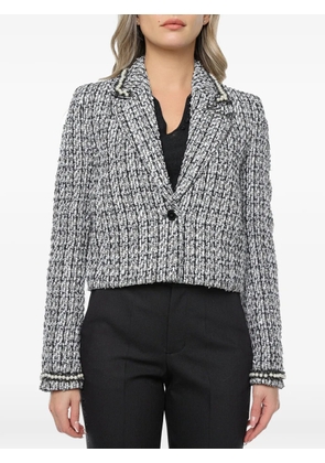 Karl Lagerfeld embellished bouclé jacket - White
