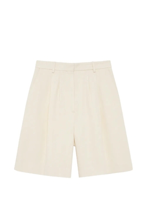 ANINE BING Brice pleated shorts - Neutrals