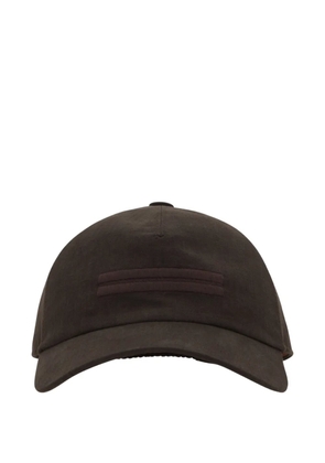 Zegna logo-embroidered cap - Brown