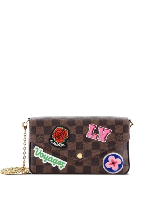 Louis Vuitton Pre-Owned Felicie Pochette Limited Edition Patches Damier crossbody bag - Brown