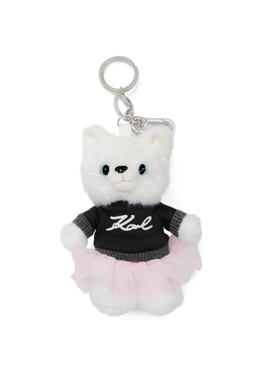 Karl Lagerfeld Ikon Choupette plush keyring - White