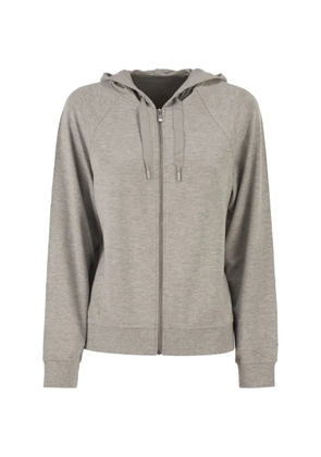 Majestic Filatures zip-up raglan-sleeve hoodie - Grey