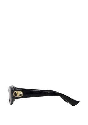 VALENTINO GARAVANI EYEWEAR VLogo oval-frame sunglasses - Black