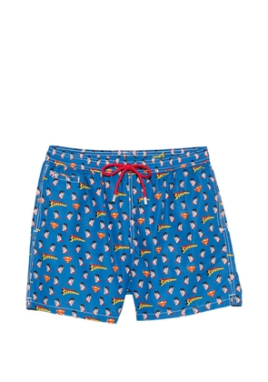 MC2 Saint Barth Superman-print drawstring swim shorts - Blue