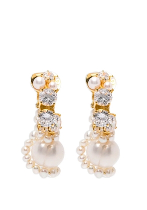 Completedworks pearl zirconium earrings - Gold