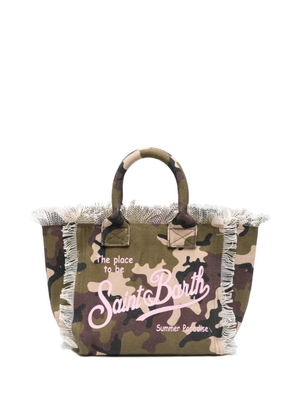 MC2 Saint Barth Colette camouflage-print frayed tote bag - Green