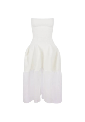 CFCL ribbed-knit strapless mini dress - White