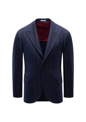 Brunello Cucinelli stripe-pattern blazer - Blue
