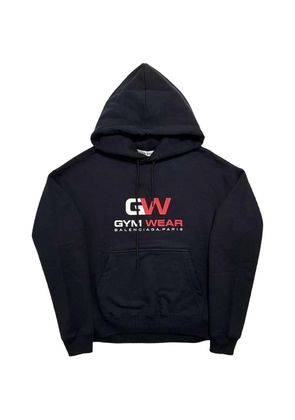 Balenciaga Gym Wear logo-print hoodie - Black