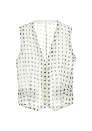 Ermanno Scervino polka-dot waistcoat - White