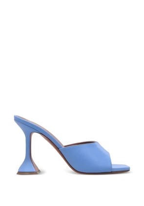 Amina Muaddi Lupita leather heeled sandals - Blue