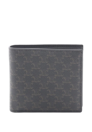 Celine Pre-Owned 2010-2026 Triomphe Coated Canvas Wallet small wallets - Black