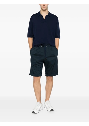 White Sand belted pleated shorts - Blue