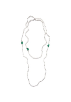Izabel Display Mega Pearl cubic-zirconia necklace - Silver