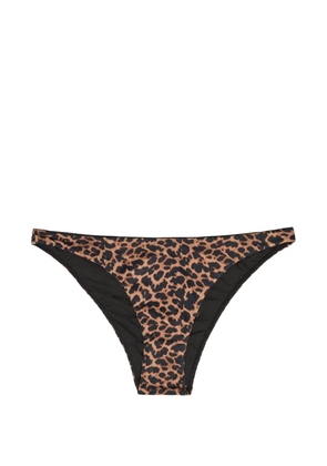 AWAY THAT DAY Amalfi leopard-print bikini bottoms - Brown