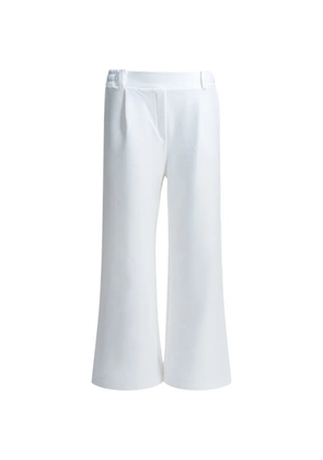 OWN pleated flared-leg trousers - White