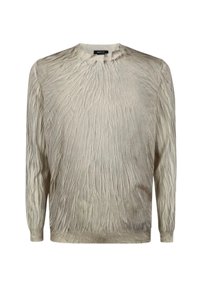 Avant Toi textured long-sleeve t-shirt - Grey