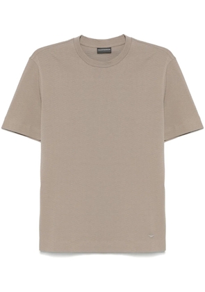 Emporio Armani waves-jacquard T-shirt - Brown