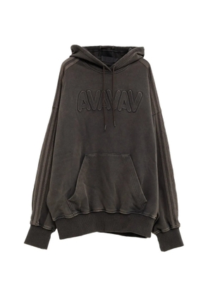 adidas x Avavav logo-embossed side-stripe hoodie - Grey