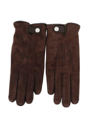 Brunello Cucinelli perforated suede gloves - Brown