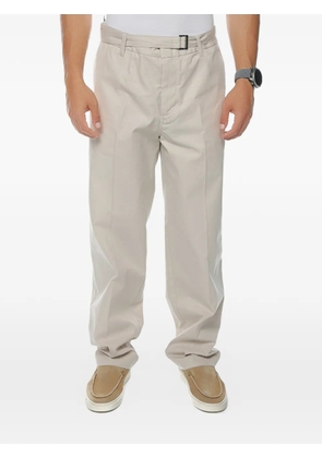 Emporio Armani belted straight-leg trousers - Neutrals