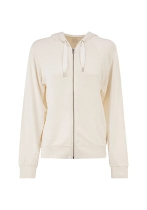 Majestic Filatures zip-up raglan-sleeve hoodie - Neutrals