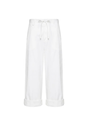 Jacquemus drawstring-waist turn-up trousers - White