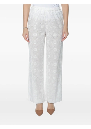MC2 Saint Barth Inez broderie-anglaise trousers - White