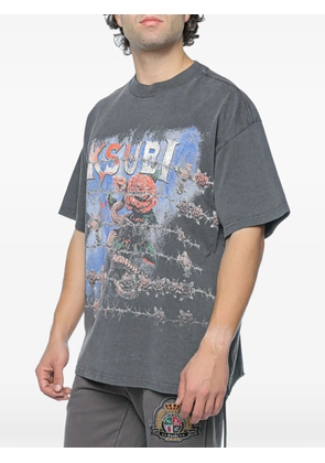 Ksubi Death Snake Ekcess graphic-print cotton T-shirt - Grey