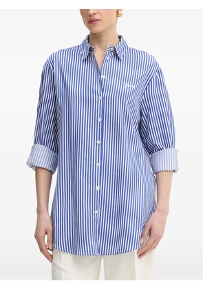 GUESS USA striped logo-embroidered shirt - Blue