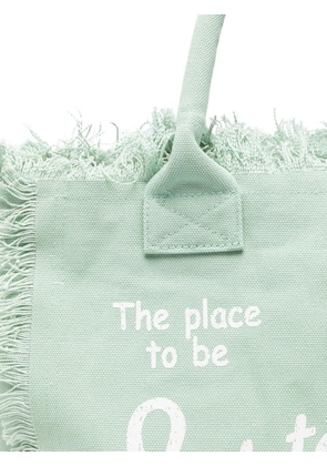 MC2 Saint Barth Vanity frayed tote bag - Green