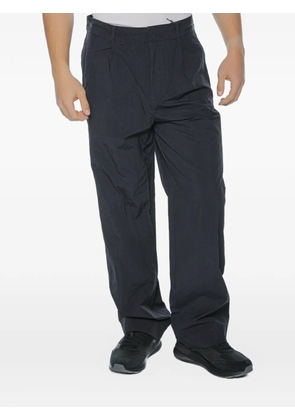 Armani Exchange pleated-front crinkled trousers - Blue